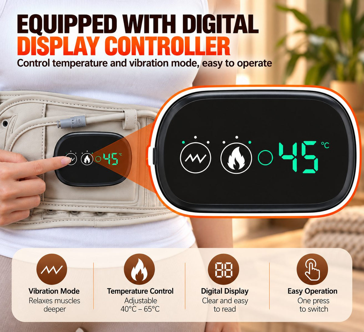 Auremib HeatRelief Belt digital display controller