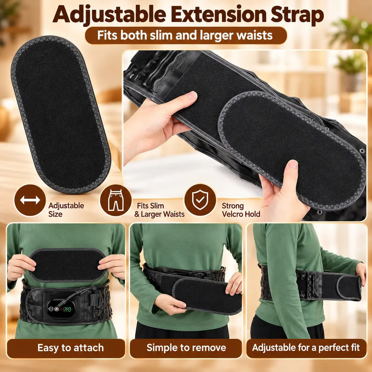 Auremib HeatRelief Belt adjustable extension strap